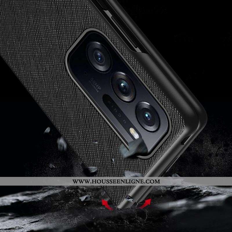 Coque Oppo Find N Design Cuir Texturé