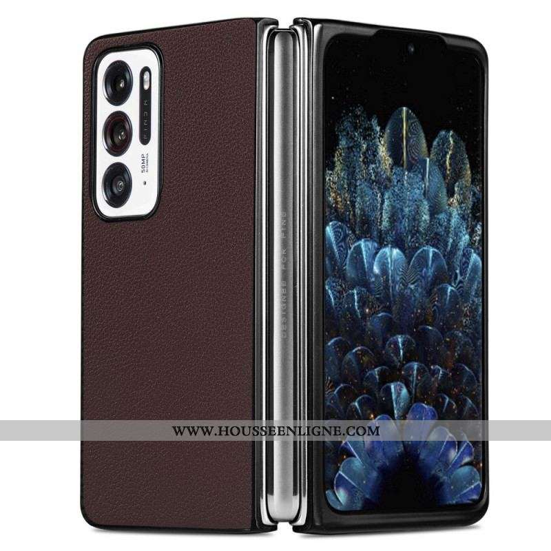 Coque Oppo Find N Effet Cuir Litchi