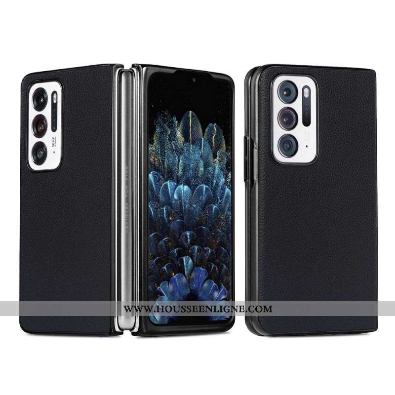 Coque Oppo Find N Effet Cuir Litchi