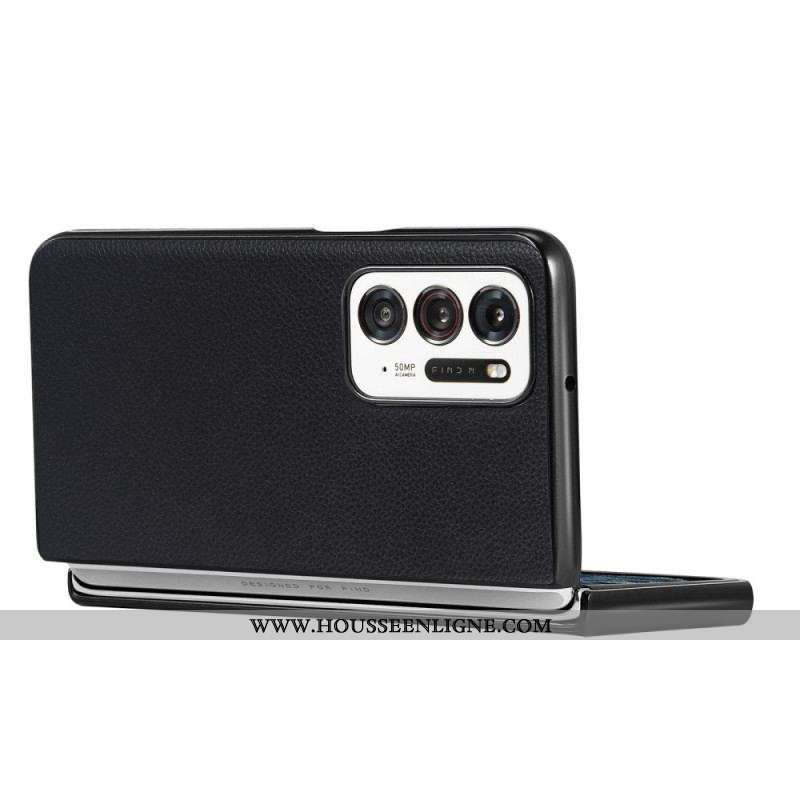 Coque Oppo Find N Effet Cuir Litchi