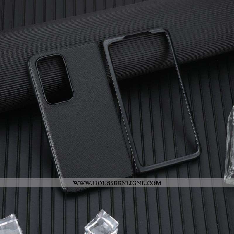 Coque Oppo Find N Effet Cuir Litchi