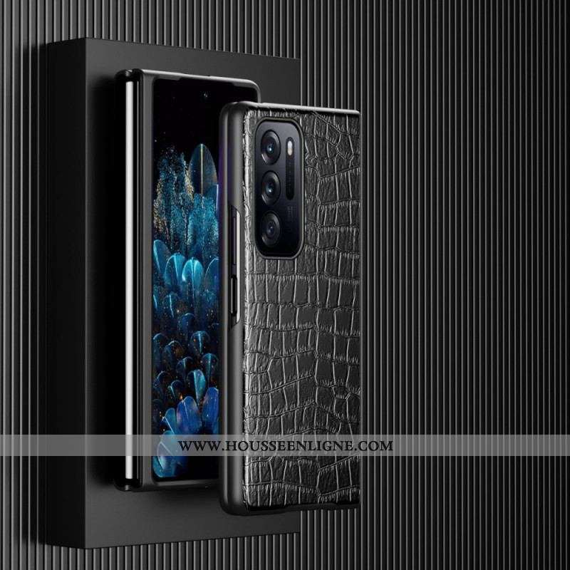 Coque Oppo Find N Effet Peau de Crocodile