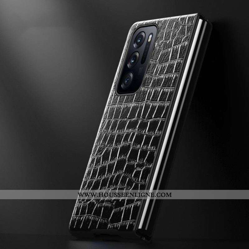Coque Oppo Find N Effet Peau de Crocodile