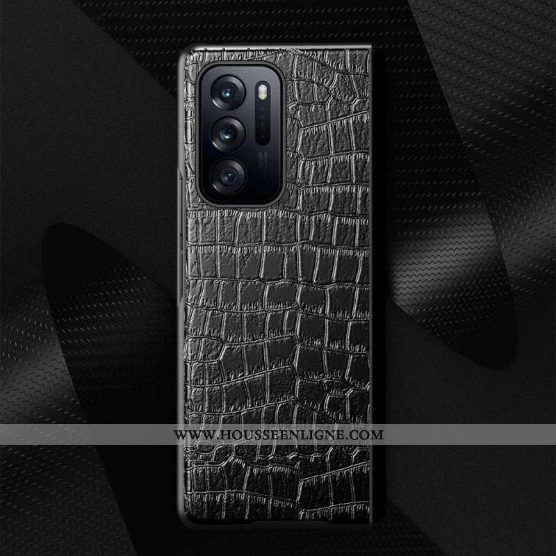 Coque Oppo Find N Effet Peau de Crocodile