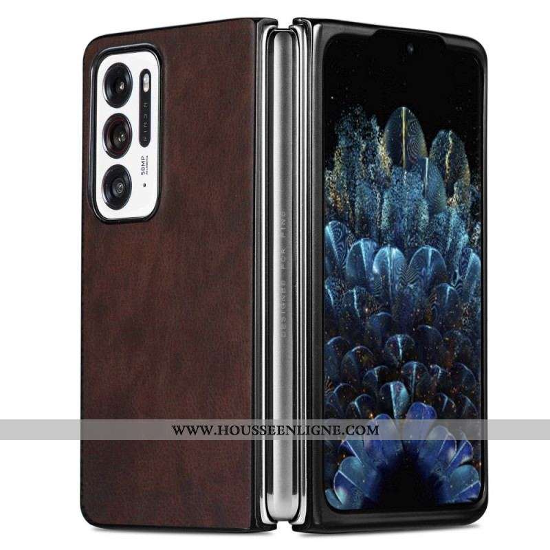 Coque Oppo Find N Simili Cuir Litchi