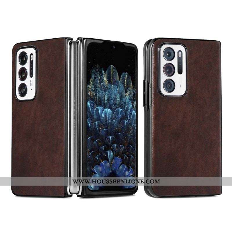 Coque Oppo Find N Simili Cuir Litchi