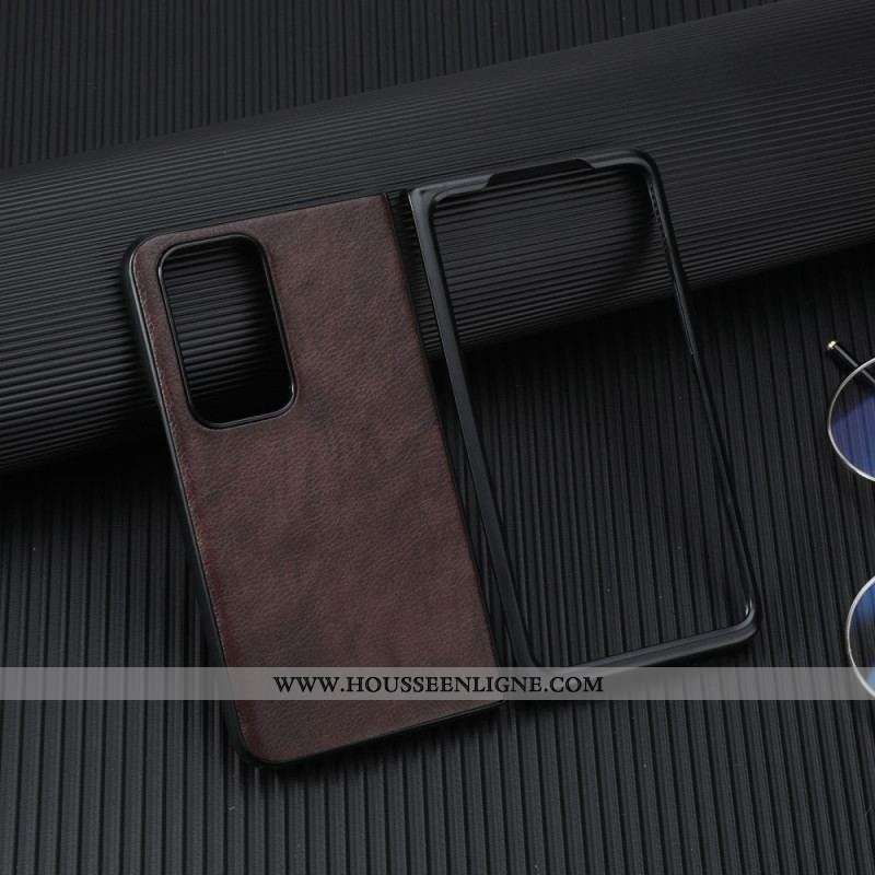 Coque Oppo Find N Simili Cuir Litchi