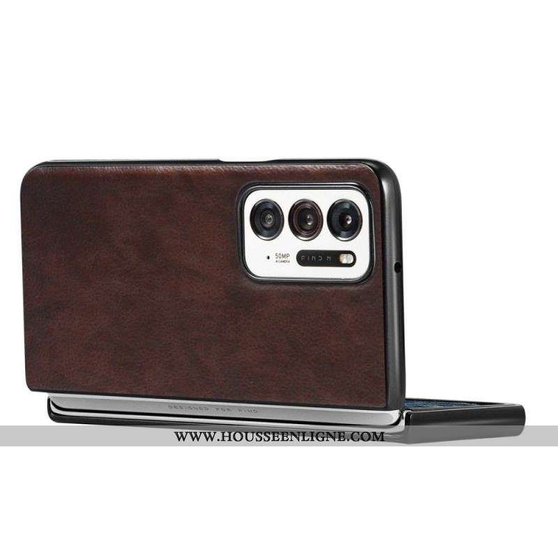 Coque Oppo Find N Simili Cuir Litchi
