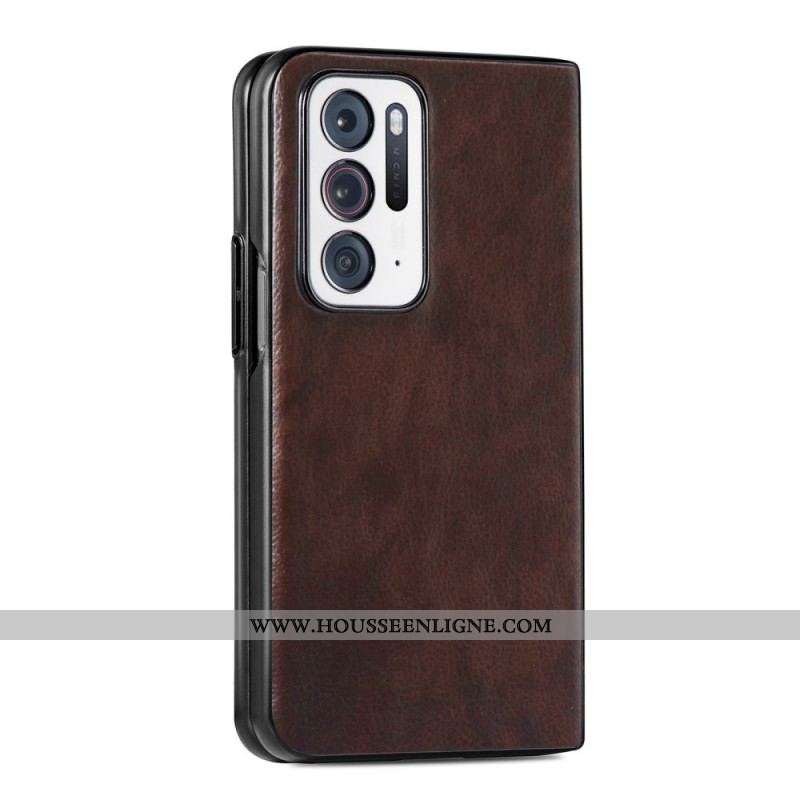 Coque Oppo Find N Simili Cuir Litchi