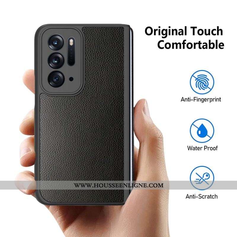 Coque Oppo Find N Style Cuir Litchi avec Protecteur Écran