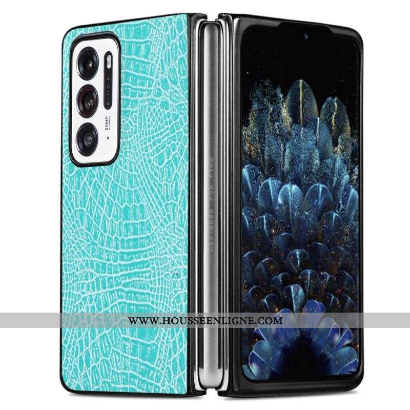 Coque Oppo Find N Style Peau de Crocodile