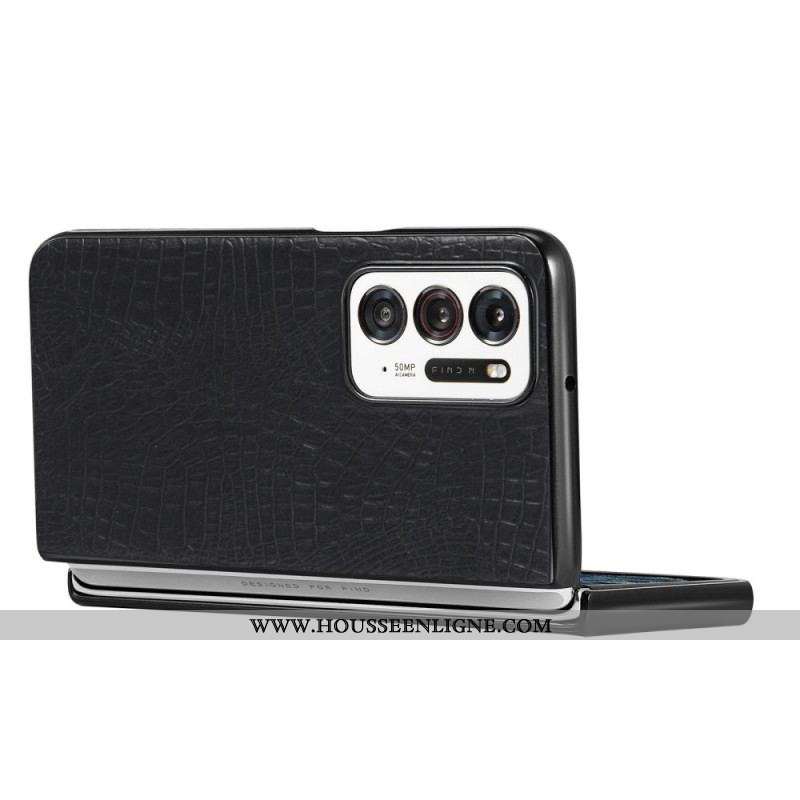 Coque Oppo Find N Style Peau de Crocodile
