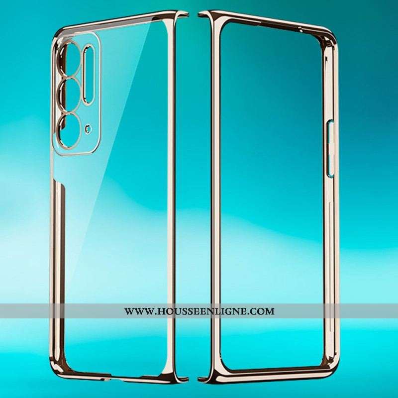 Coque Oppo Find N Transparente avec Cadre Avant Métal