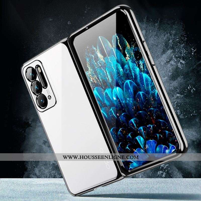 Coque Oppo Find N Transparente avec Cadre Avant Métal