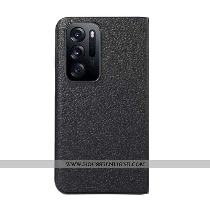 Coque Oppo Find N Véritable Cuir litchi Design