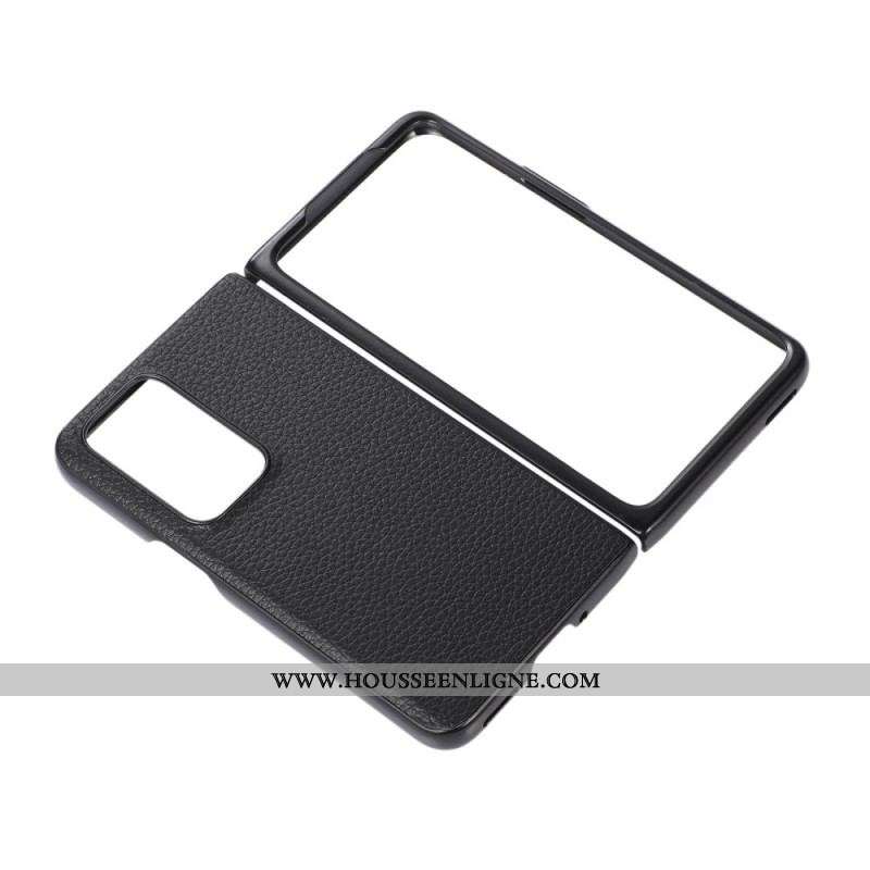 Coque Oppo Find N Véritable Cuir litchi Design