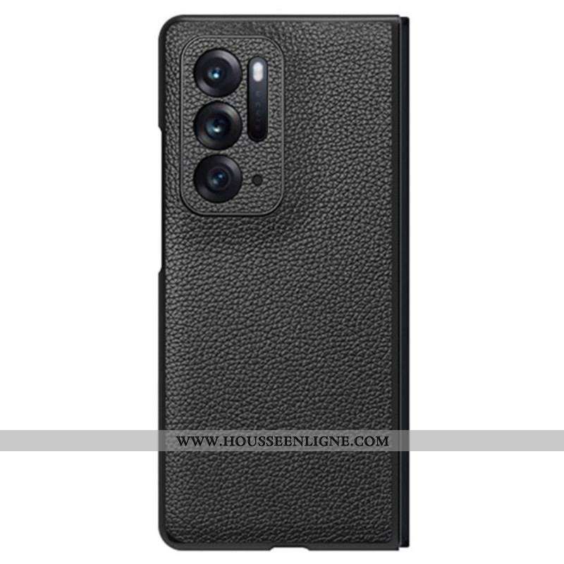 Coque Oppo Find N Véritable Cuir litchi Premium