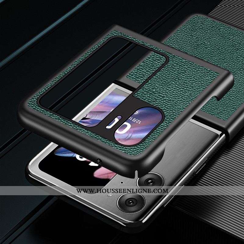 Coque Oppo Find N2 Flip Simili Cuir Litchi
