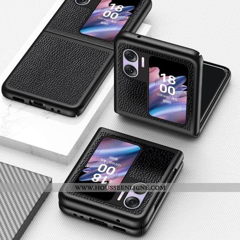 Coque Oppo Find N2 Flip Simili Cuir Litchi