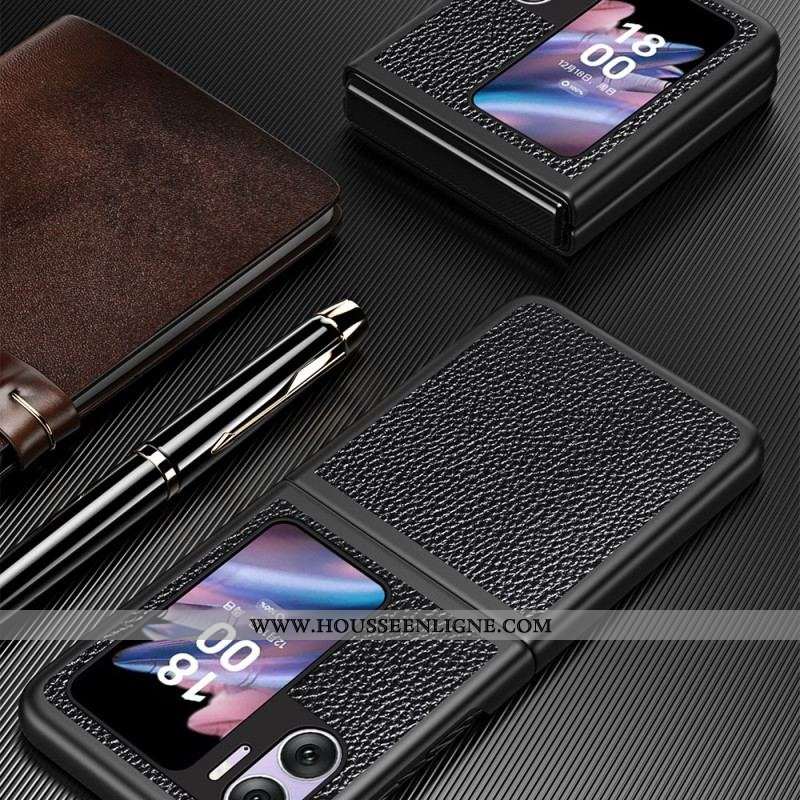 Coque Oppo Find N2 Flip Simili Cuir Litchi