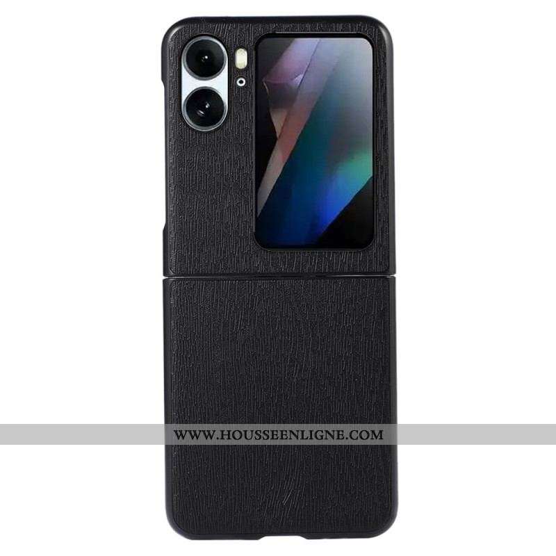 Coque Oppo Find N2 Flip Style Cuir Effet Bois