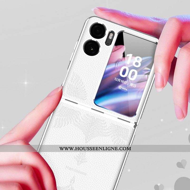 Coque Oppo Find N2 Flip Style Cuir Litchi