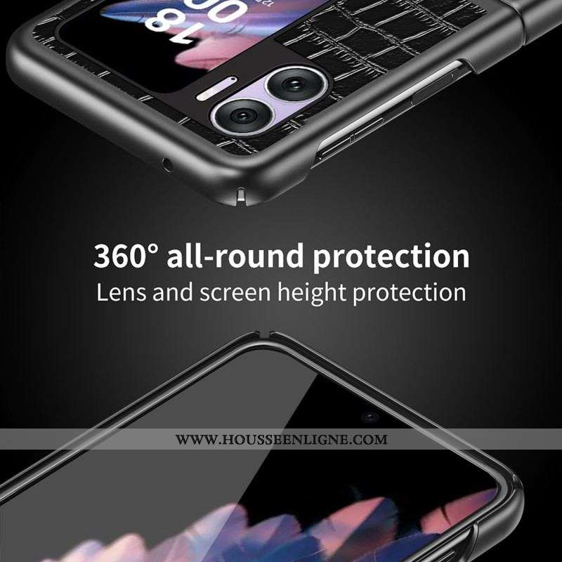 Coque Oppo Find N2 Flip Texture Crocodile