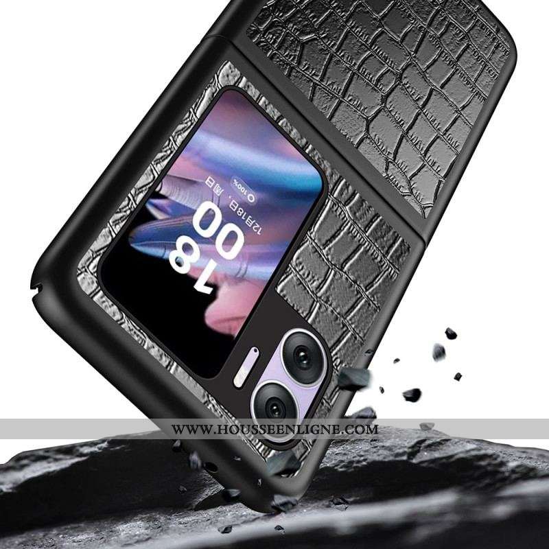 Coque Oppo Find N2 Flip Texture Crocodile