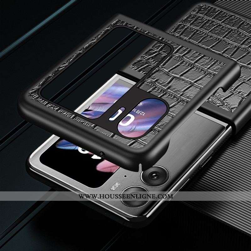 Coque Oppo Find N2 Flip Texture Crocodile
