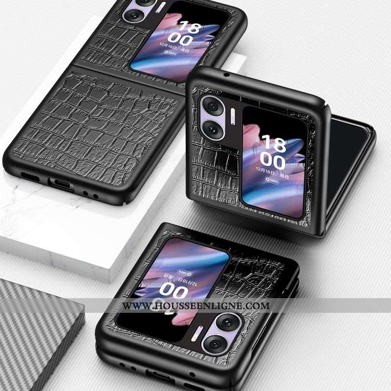 Coque Oppo Find N2 Flip Texture Crocodile