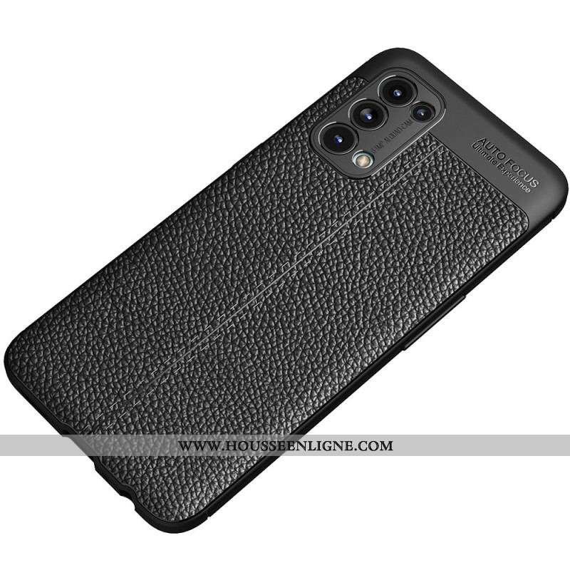 Coque Oppo Find X3 Lite Effet Cuir Litchi Double Line