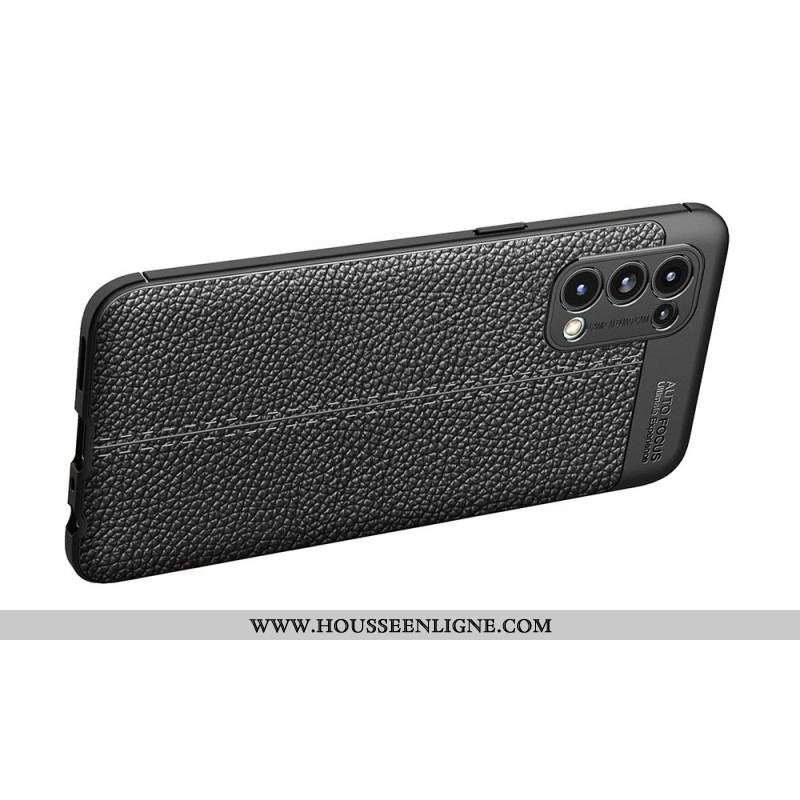 Coque Oppo Find X3 Lite Effet Cuir Litchi Double Line