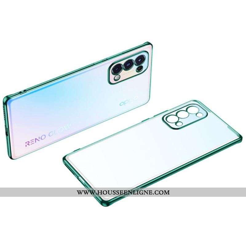 Coque Oppo Find X3 Lite Transparente Rebords Style Métal SULADA