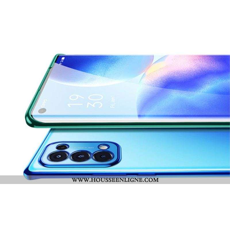 Coque Oppo Find X3 Lite Transparente Rebords Style Métal SULADA