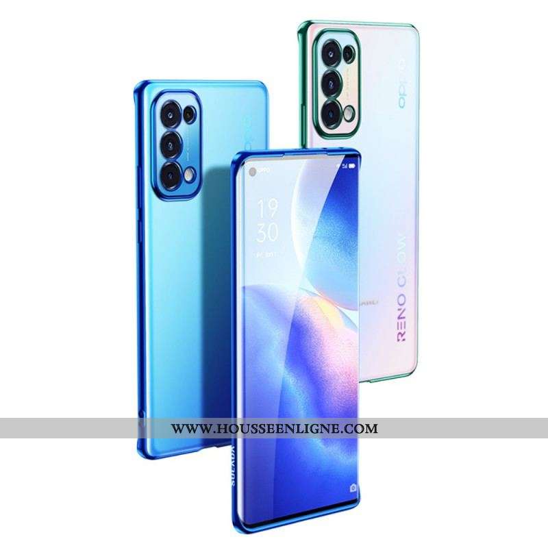 Coque Oppo Find X3 Lite Transparente Rebords Style Métal SULADA