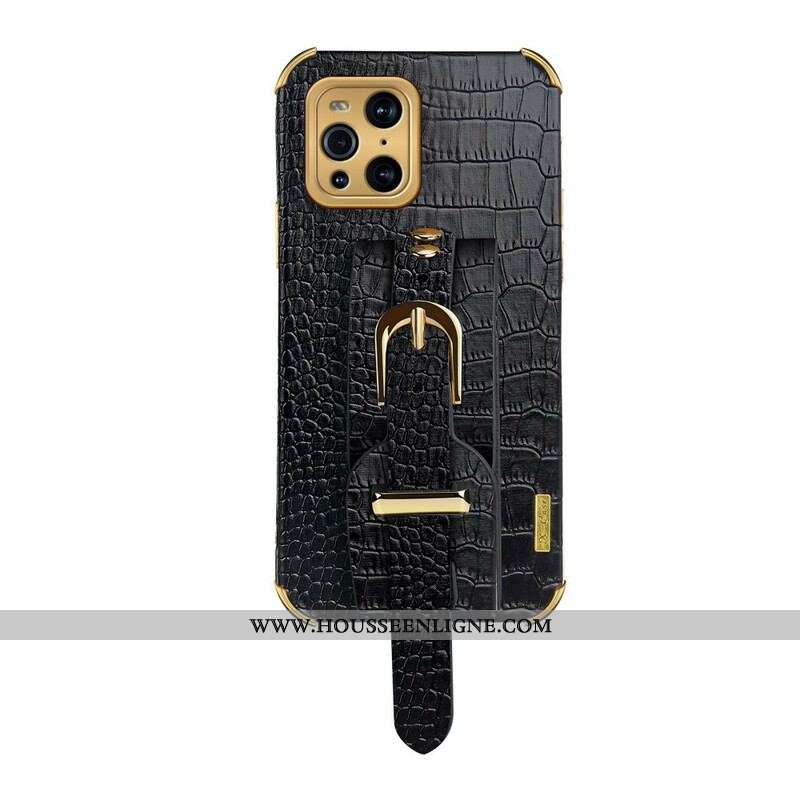 Coque Oppo Find X3 / X3 Pro Croco Bracelet