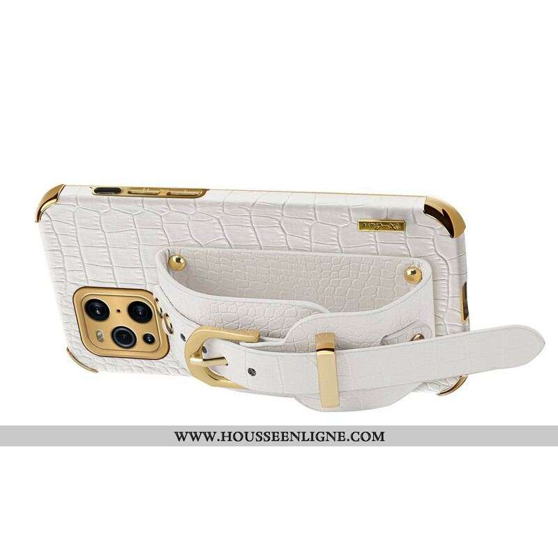 Coque Oppo Find X3 / X3 Pro Croco Bracelet