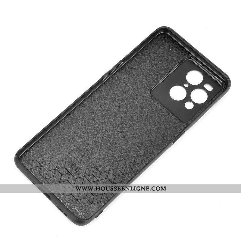Coque Oppo Find X3 / X3 Pro Effet Cuir Couture