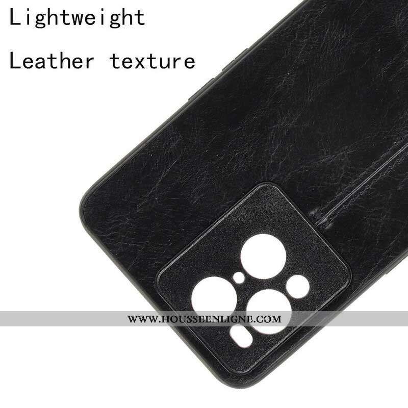 Coque Oppo Find X3 / X3 Pro Effet Cuir Couture