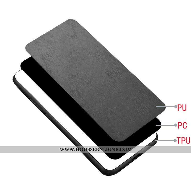 Coque Oppo Find X3 / X3 Pro Effet Cuir Couture