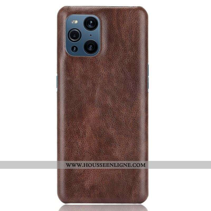 Coque Oppo Find X3 / X3 Pro Effet Cuir Litchi