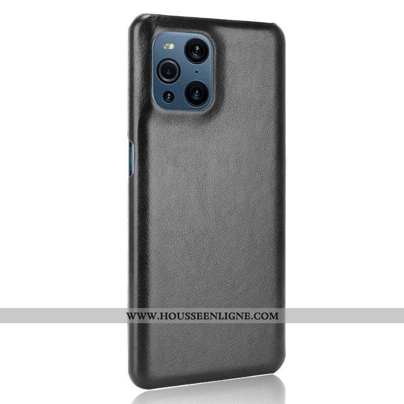 Coque Oppo Find X3 / X3 Pro Effet Cuir Litchi