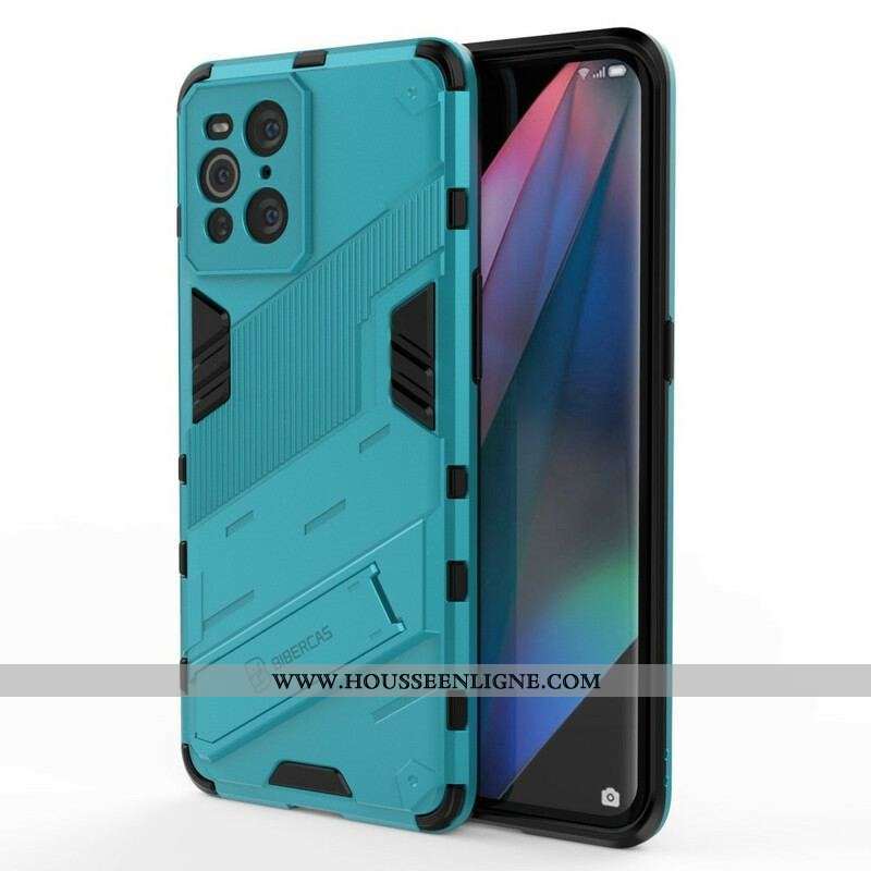 Coque Oppo Find X3 / X3 Pro Support Amovible Deux Positions Mains Libres