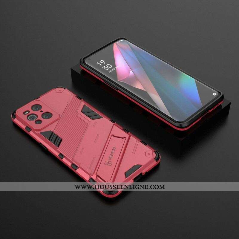 Coque Oppo Find X3 / X3 Pro Support Amovible Deux Positions Mains Libres