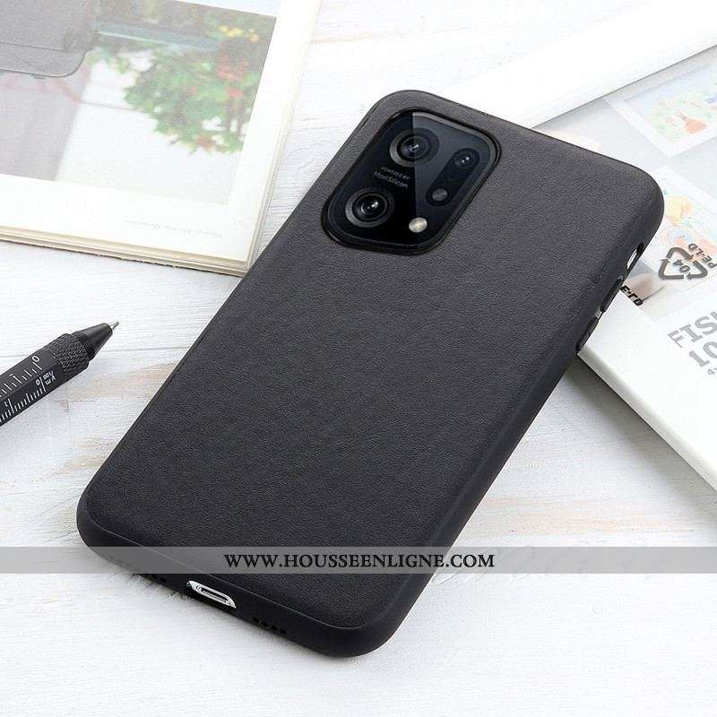 Coque Oppo Find X5 Cuir