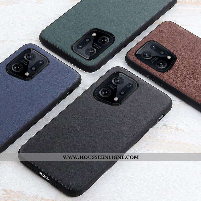 Coque Oppo Find X5 Cuir