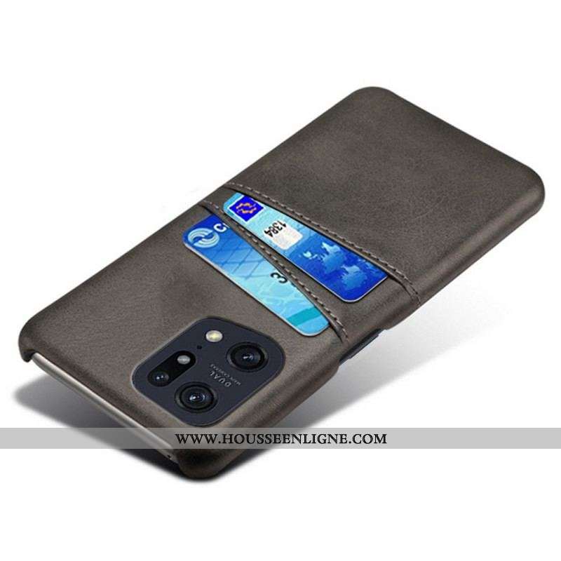 Coque Oppo Find X5 Effet Cuir Porte-Cartes