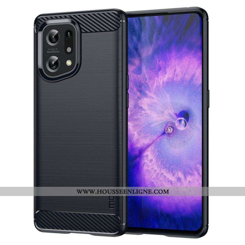Coque Oppo Find X5 Fibre Carbone Brossée MOFI