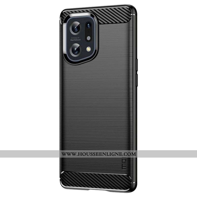 Coque Oppo Find X5 Fibre Carbone Brossée MOFI