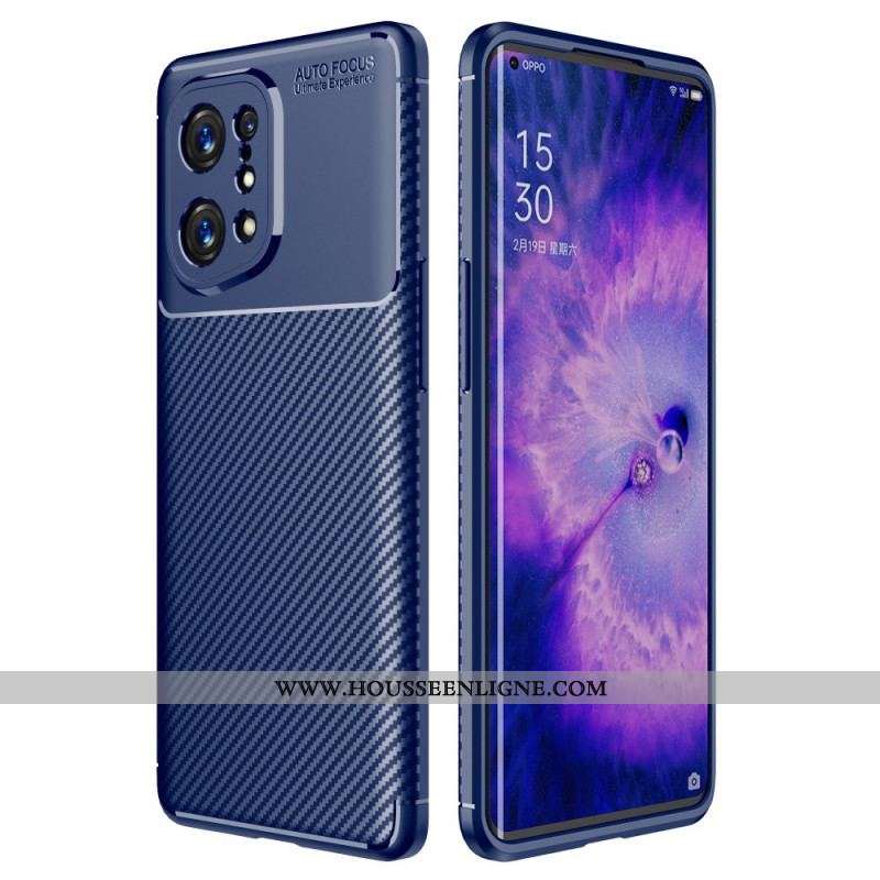 Coque Oppo Find X5 Flexible Fibre Carbone